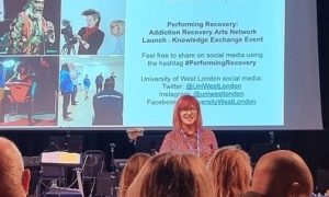 Dr Cathy Sloan opens the Addiction Recovery Arts Network conference 2022