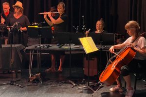 The New Note Orchestra practices for the Addiction Recovery Arts Conference 2022