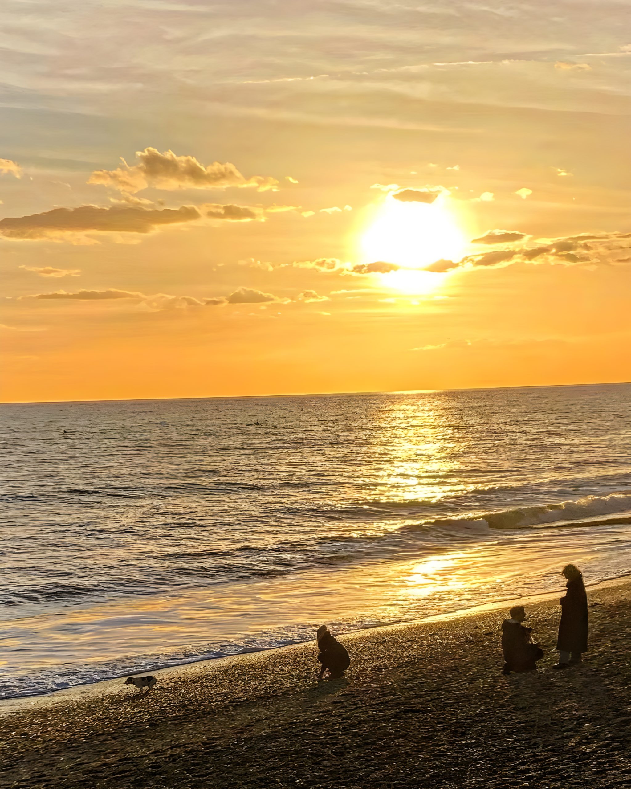 Brighton Beach at Sunset