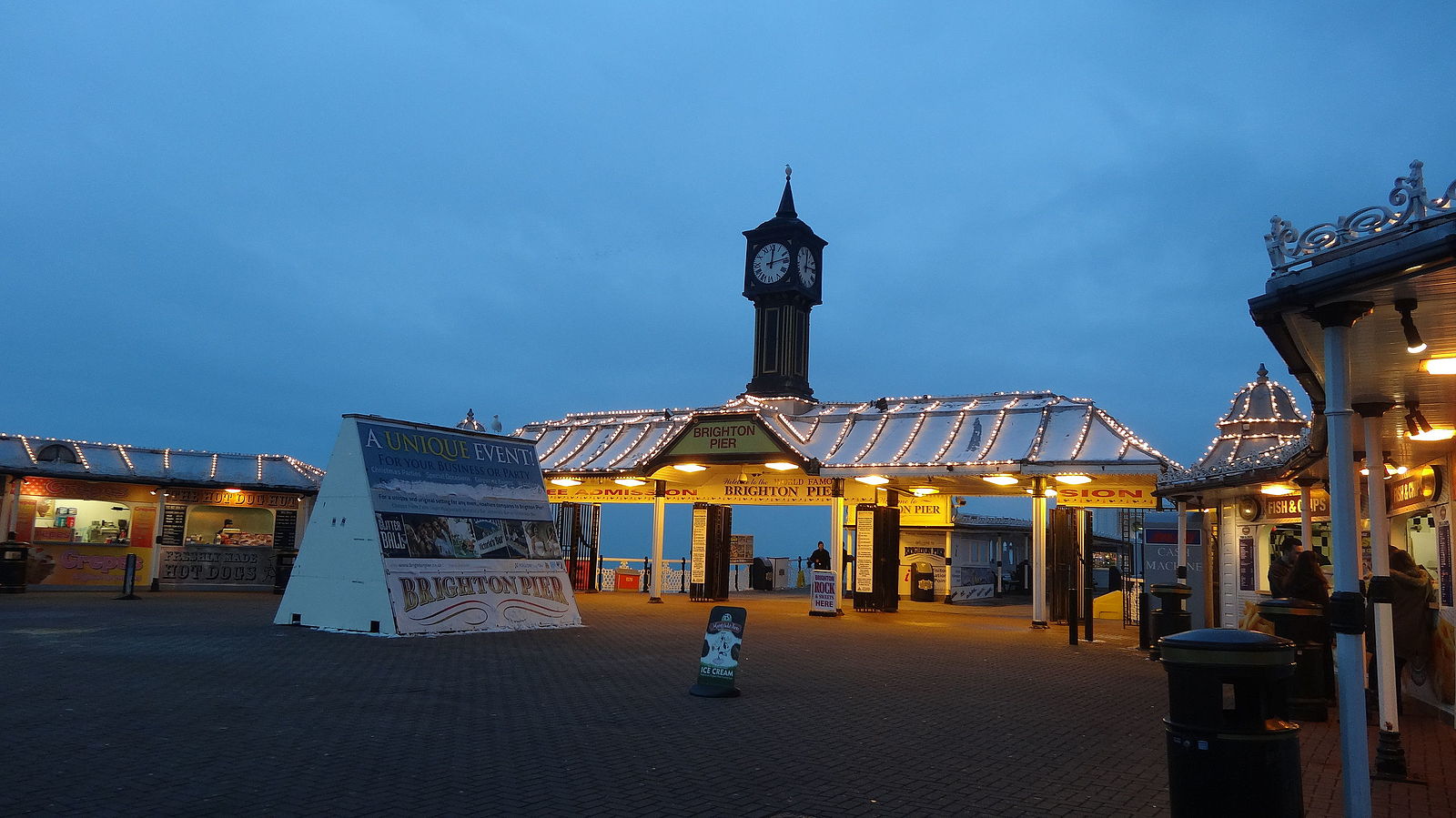 Brighton pier in January